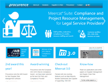 Tablet Screenshot of procurence.com